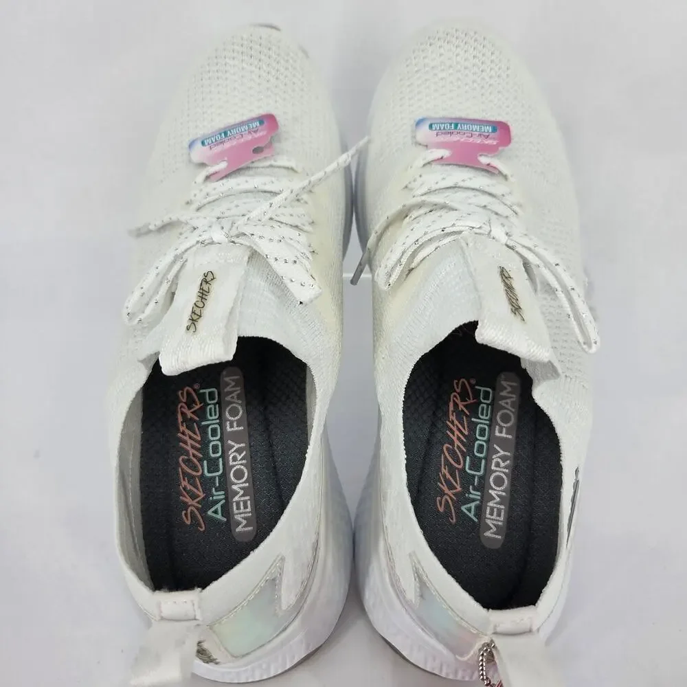 NEW Skechers Gravity Experience Solar Fuse White Holo Sneaker Women's 9 NIB